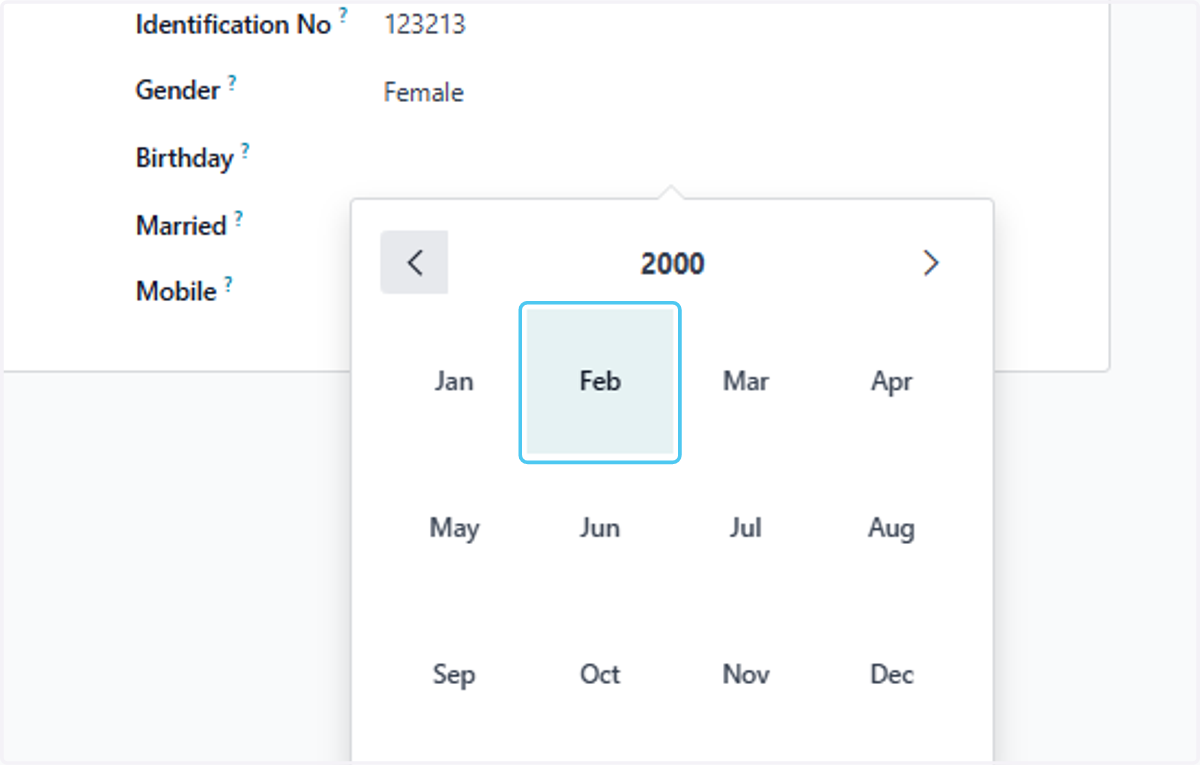 Click on Feb