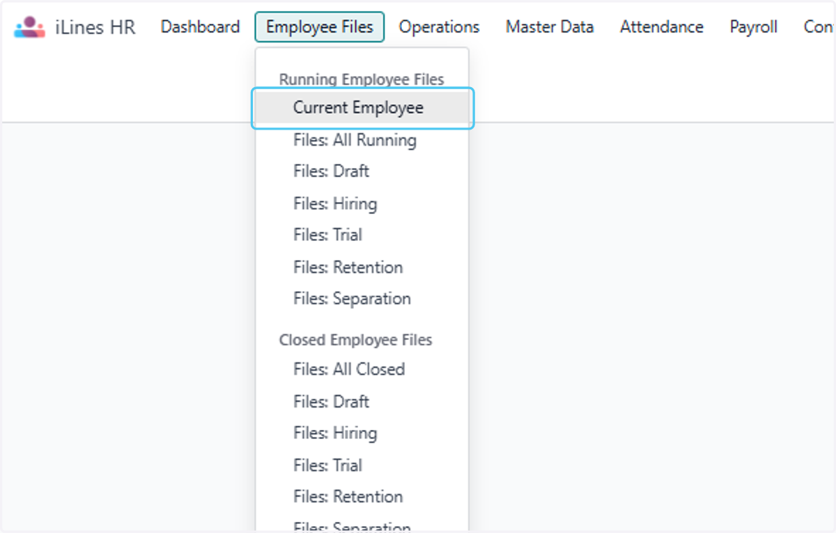 Click on Current Employee