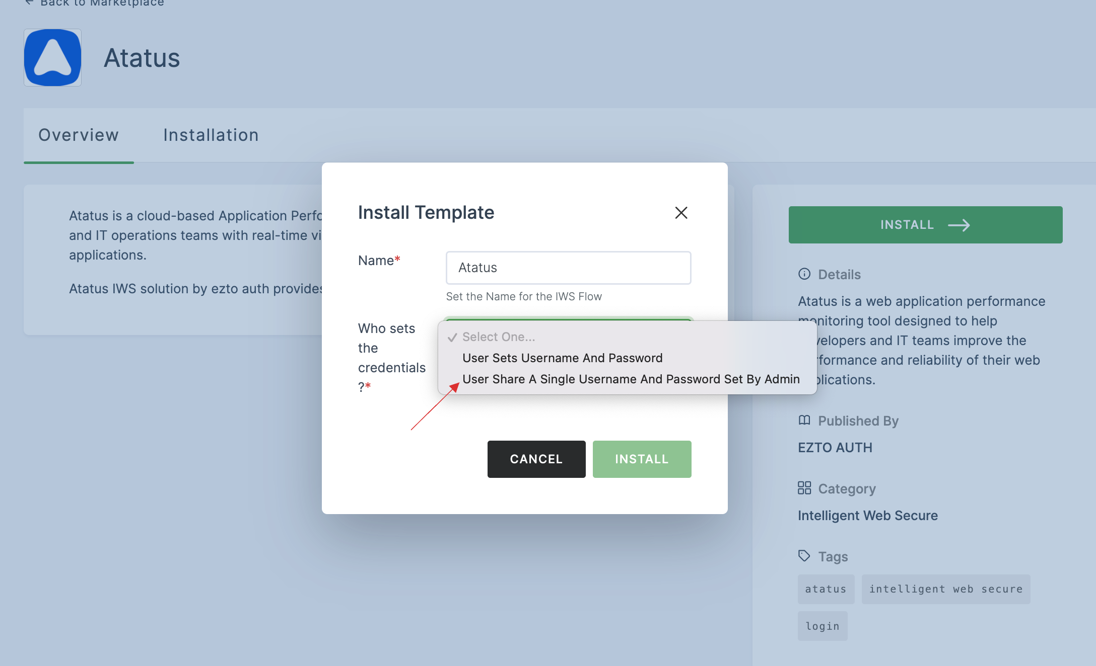 User Share A Single Username And Password Set By Admin