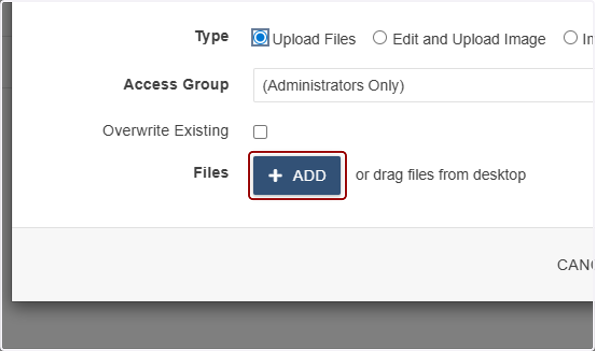 ...then the +Add button...