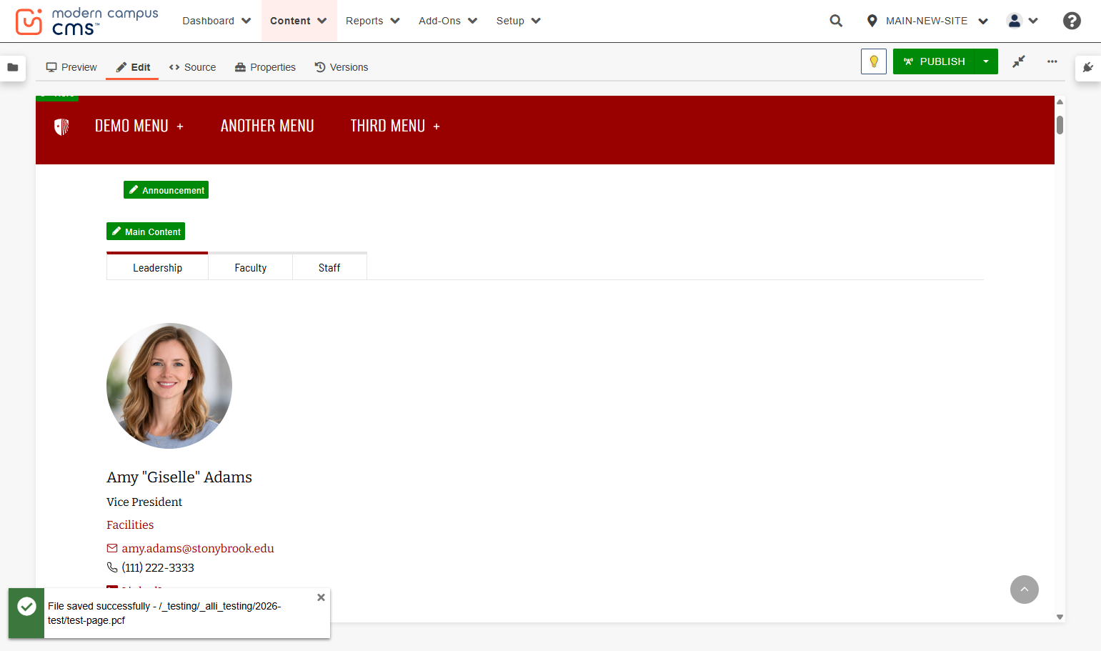 ...and you'll see your new directory with Tabs and Groups.