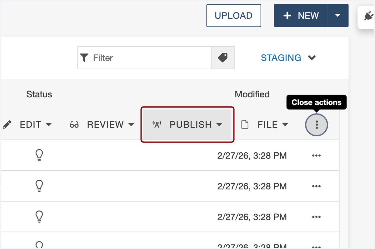 A very important step is to click on your images, then PUBLISH...