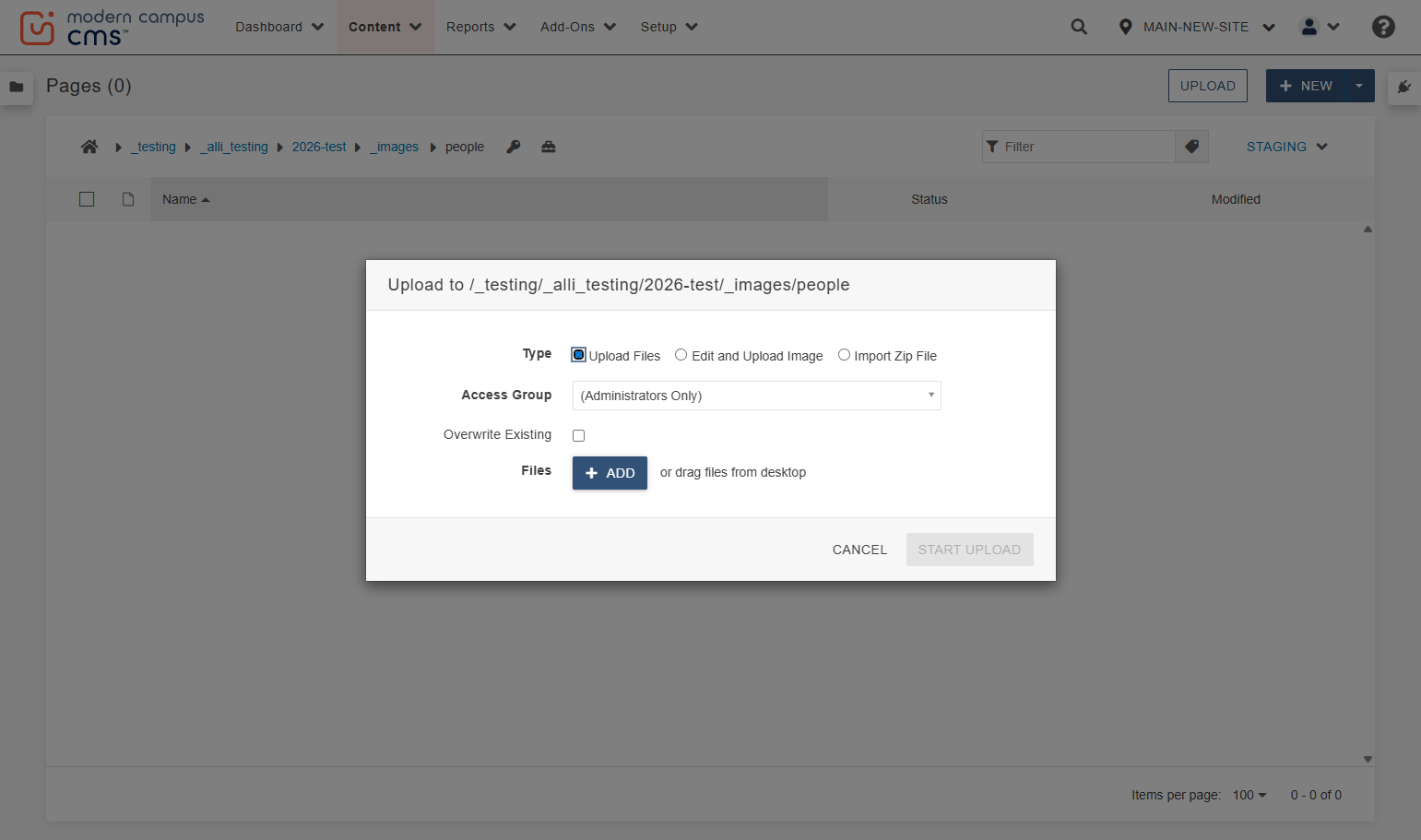Click the +Add button...