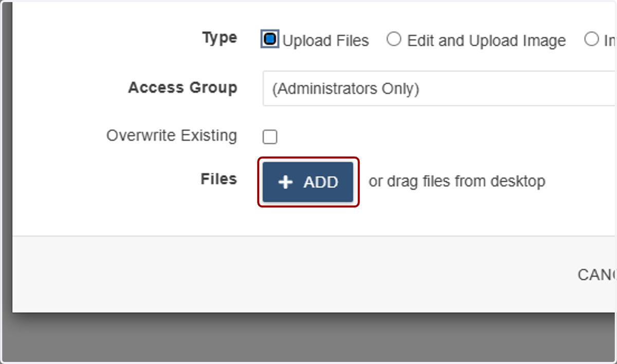 Click the +Add button...