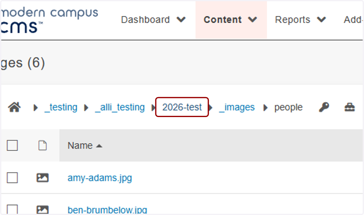 Next, return to your site's main directory...