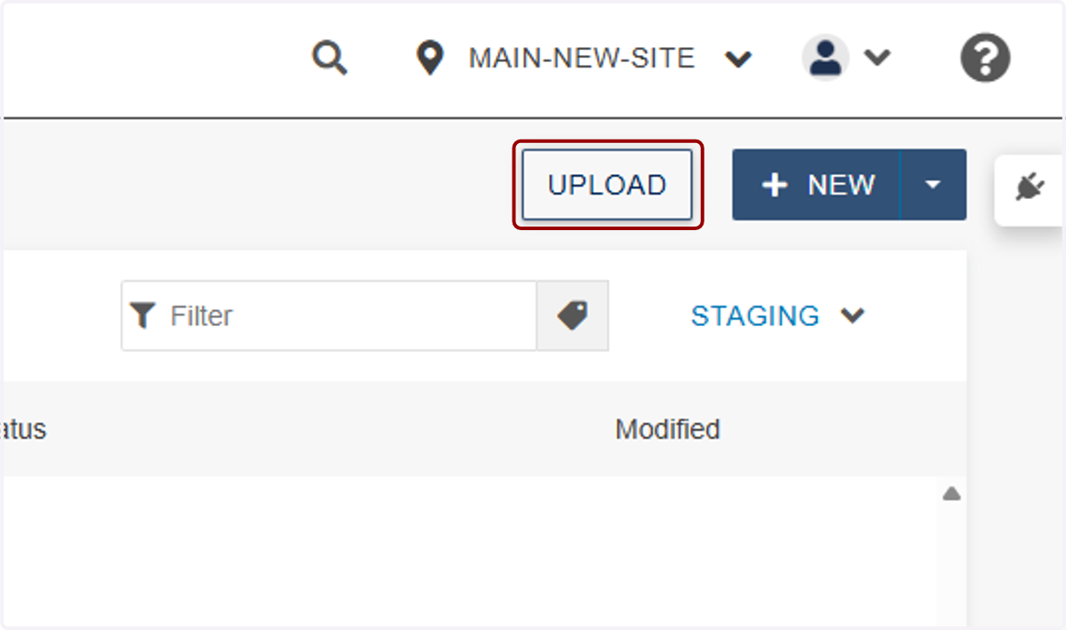 ...and then click on UPLOAD.