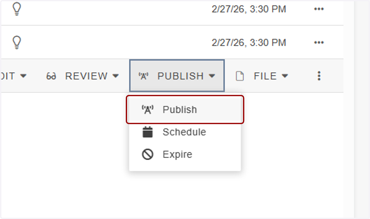 After the .csv is uploaded, publish this file as well.