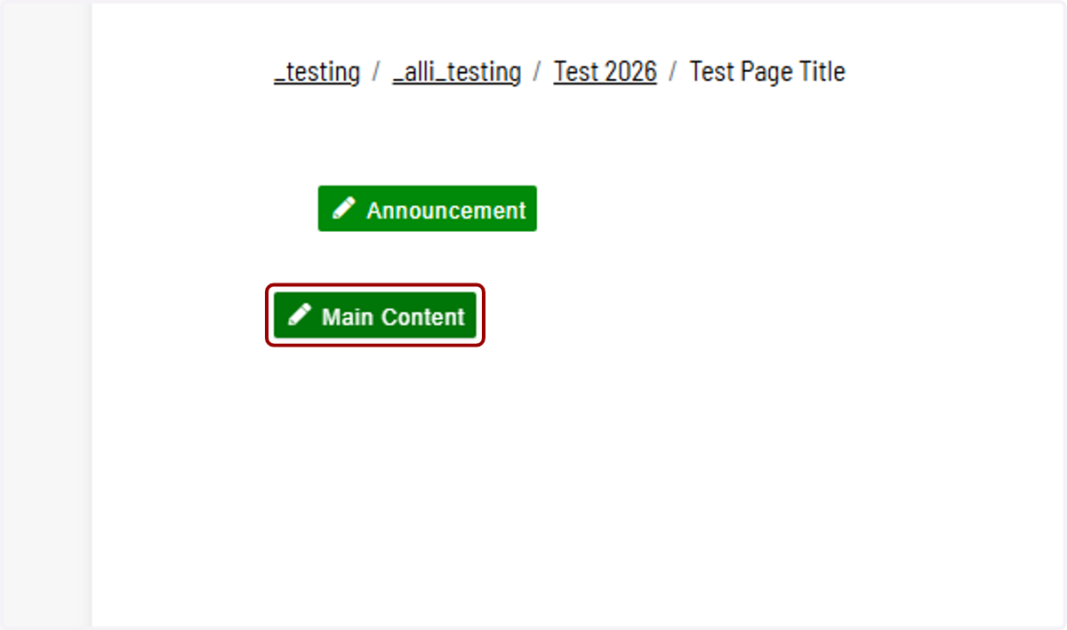 Now you can add your directory to your website! Navigate to (or create) a page you would like to place your directory on. I'll click Main Content...