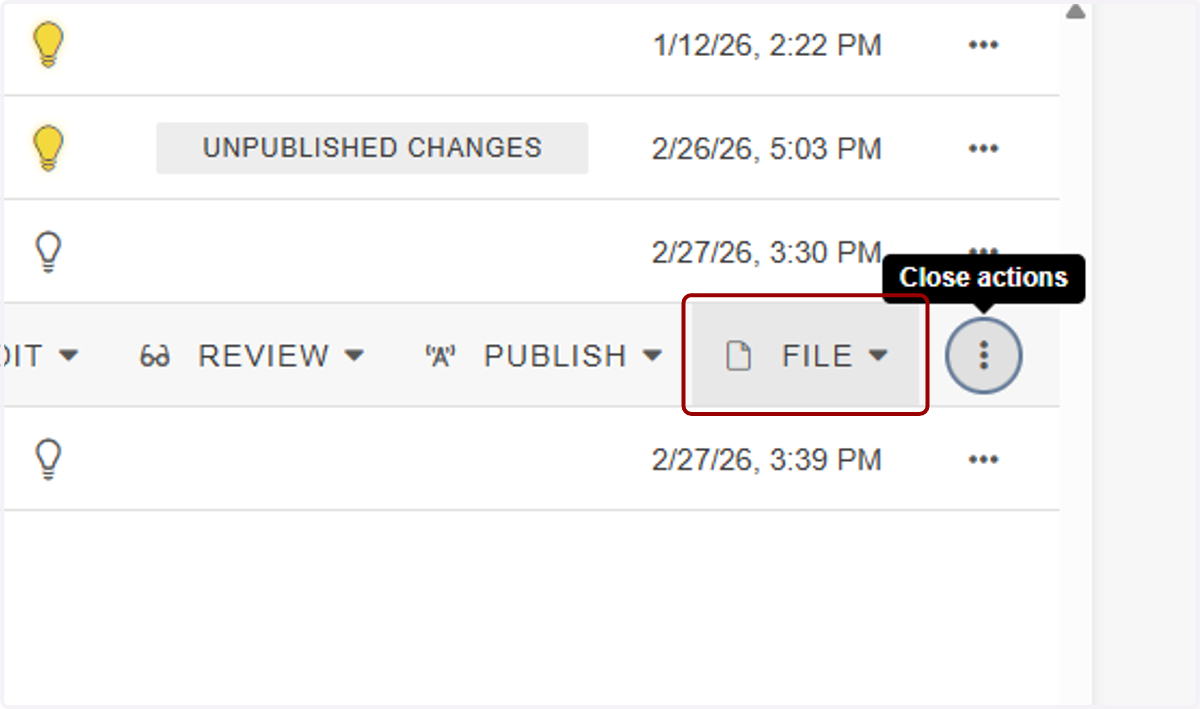 Once everything is published, go back to people-directory-utility.pcf, click on File,