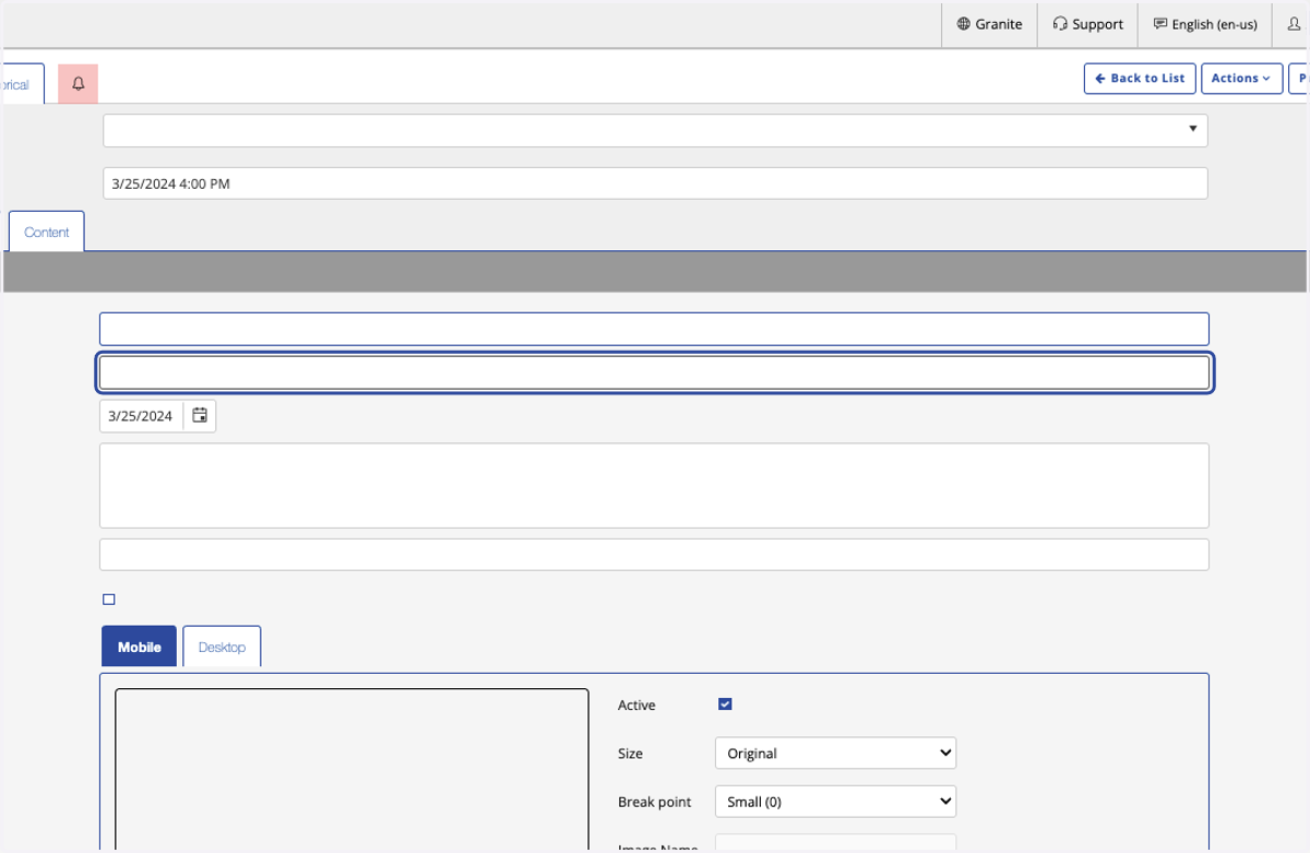 Enter the SEO name.