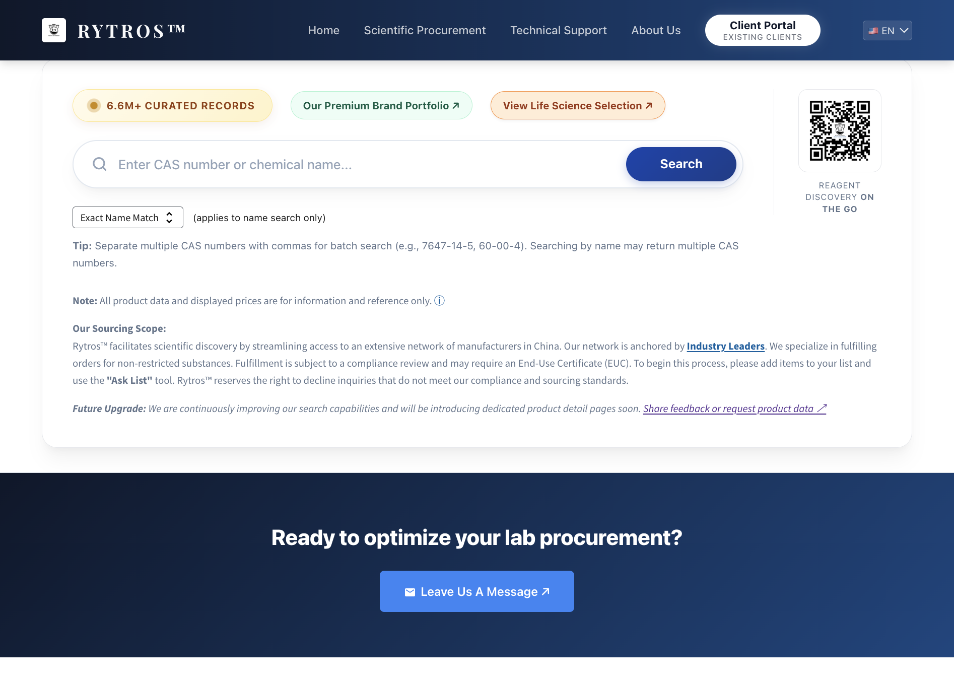 Click on "View Life Science Selection ↗" to browse our pre-selection