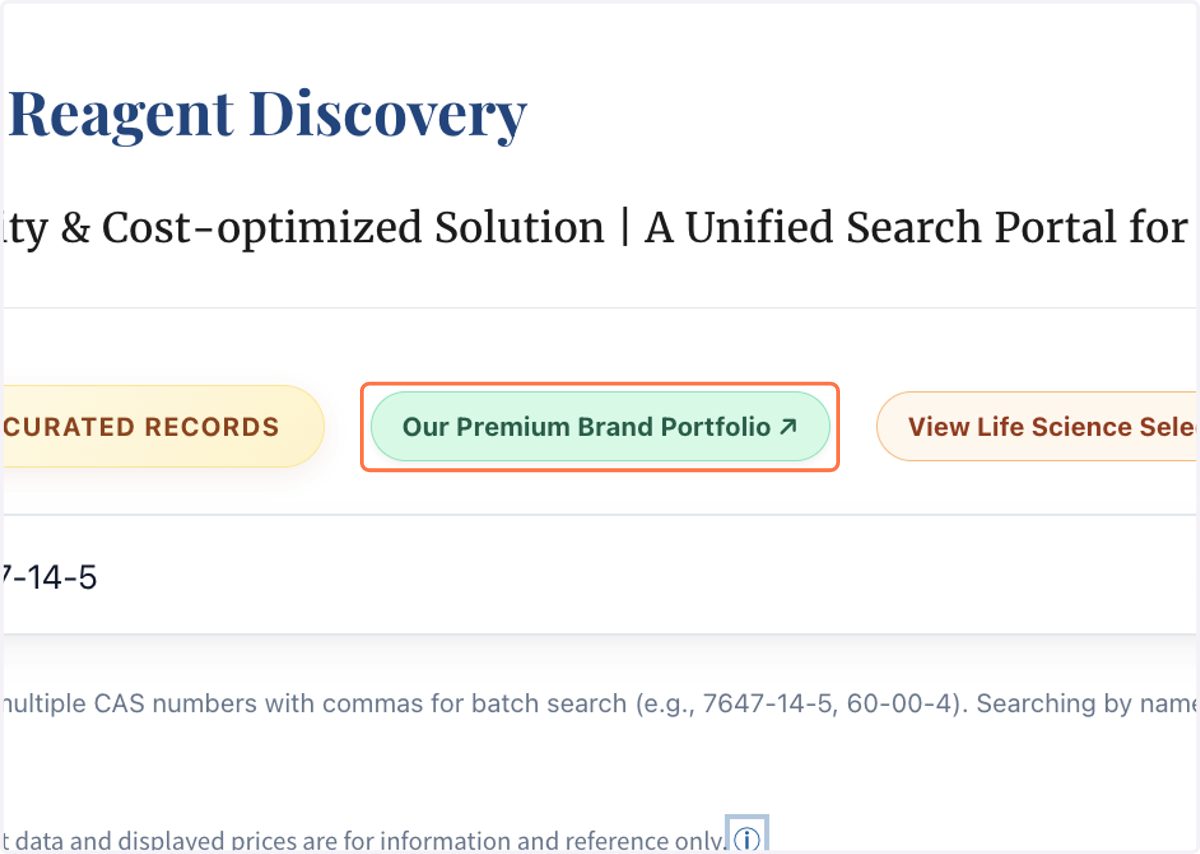 On home page, click on "Our Premium Brand Portfolio" to know more about our manufacturer network