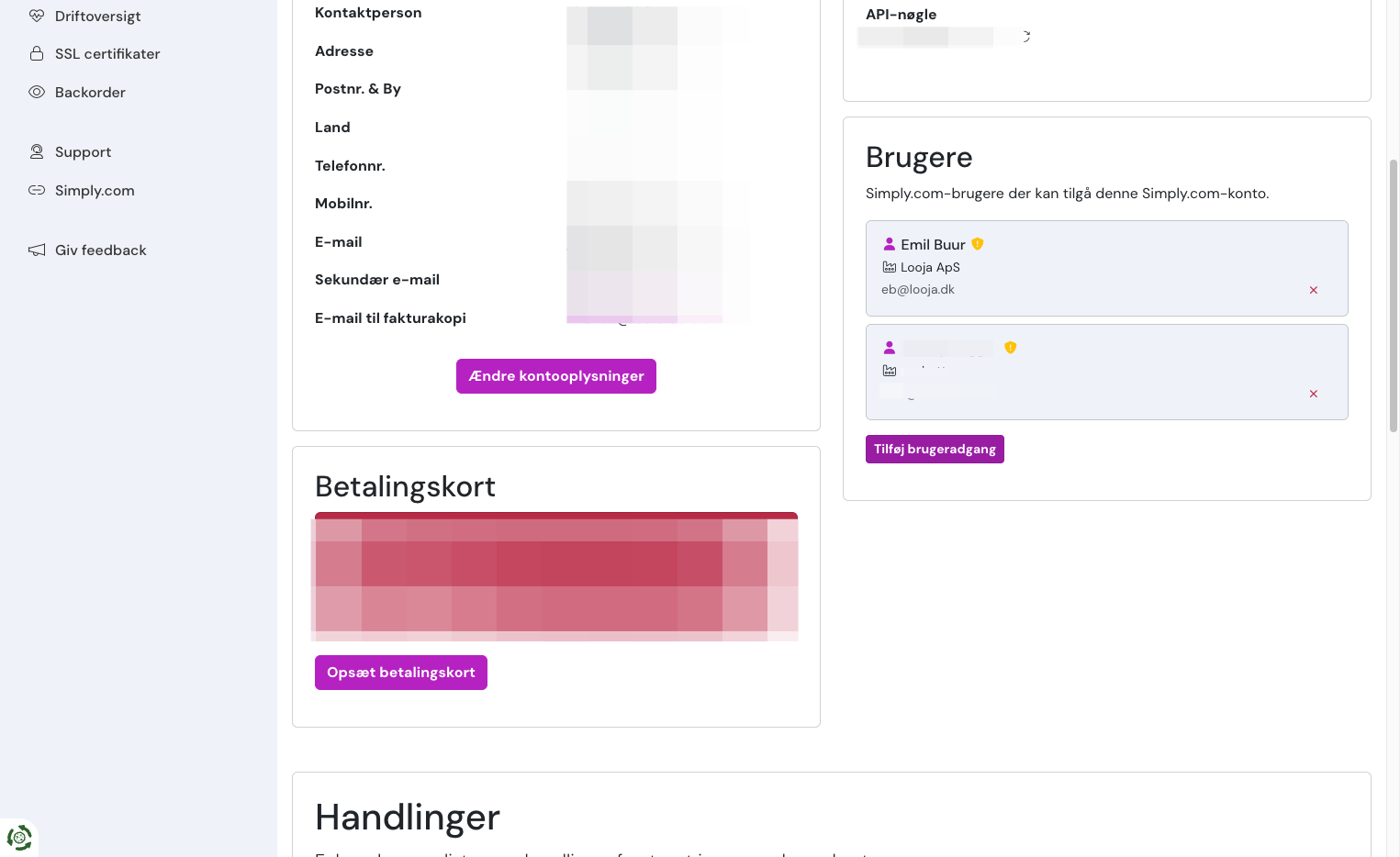 Click on Tilføj brugeradgang