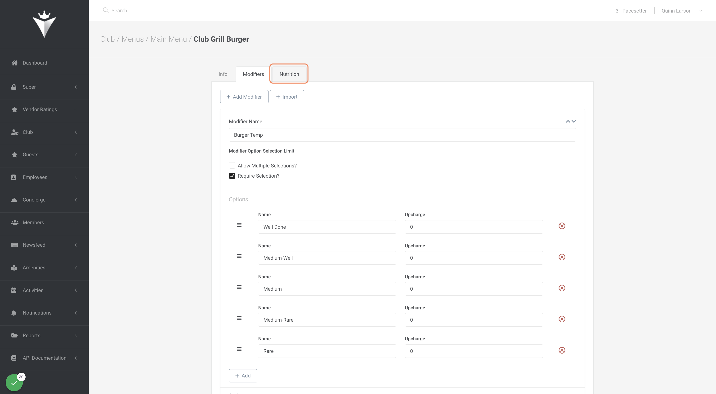 Add Nutrition Tag