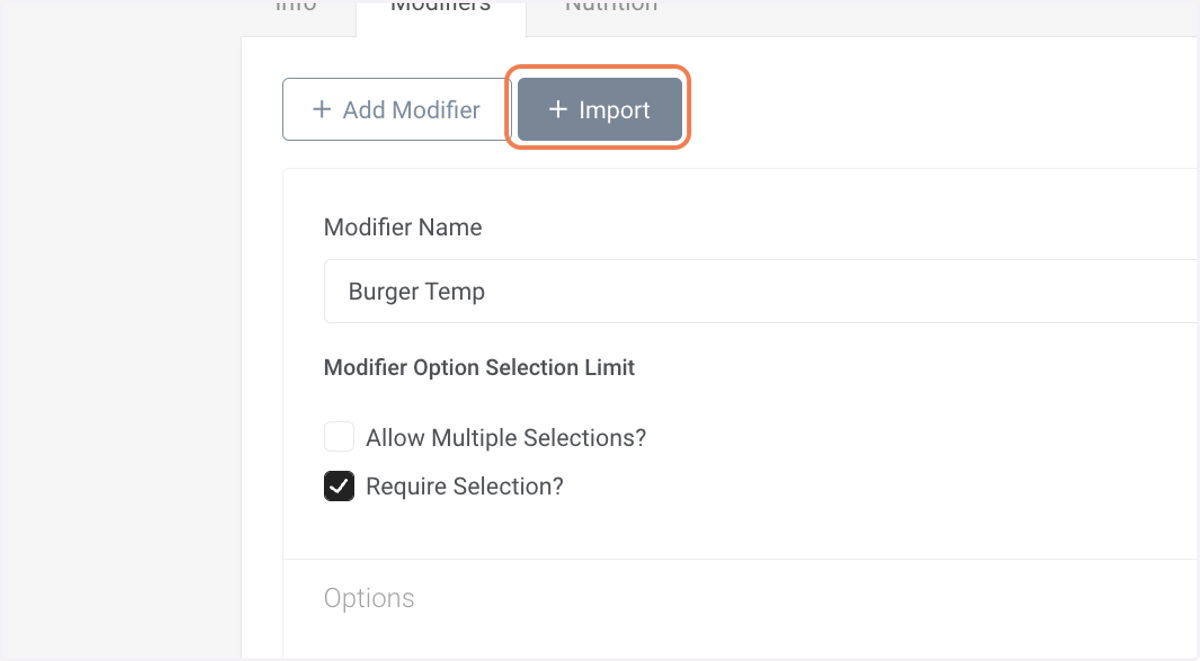 Import Modifier