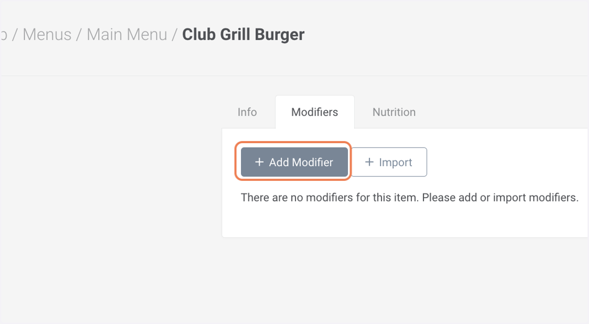 Click on Add Modifier
