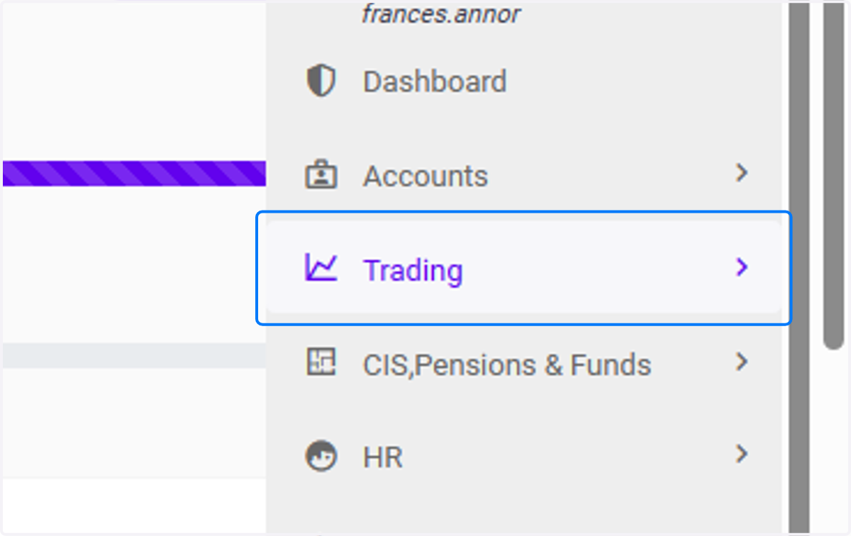 Click on Trade Template under Trading