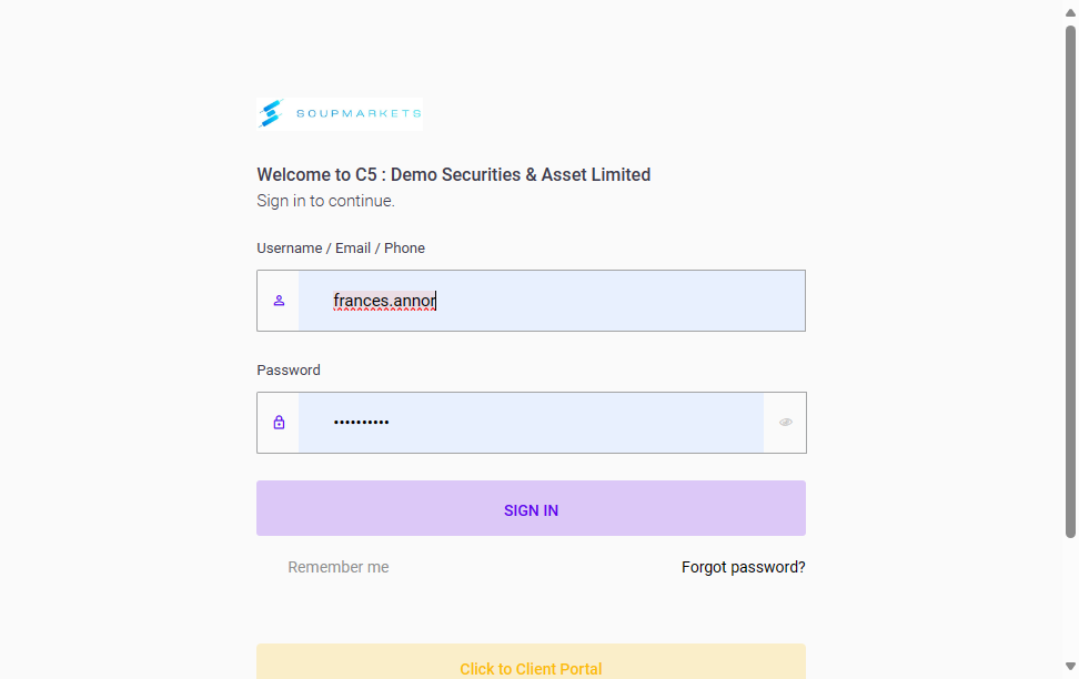 Type password