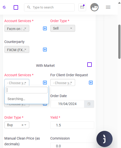 Choose your Account Services