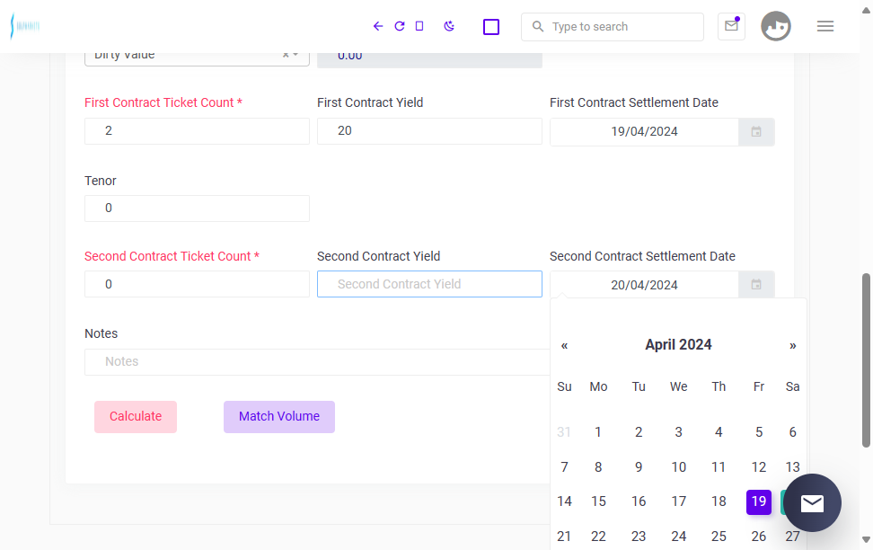 Second Contract Settlement Date