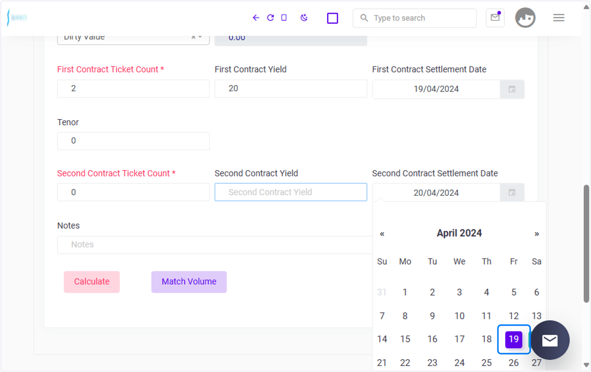 Second Contract Settlement Date