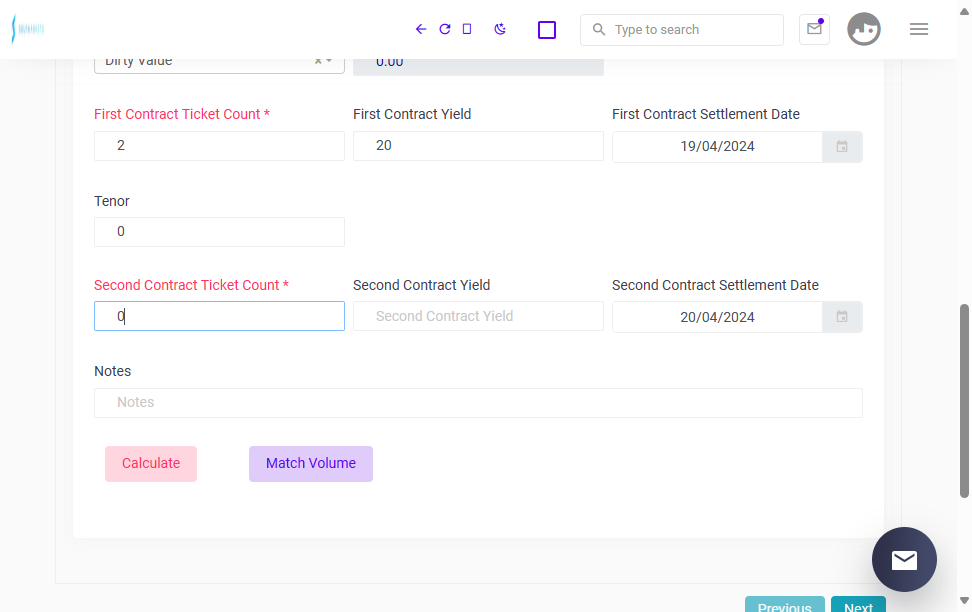Second Contract Yield