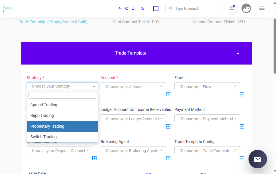 Click on Proprietary Trading