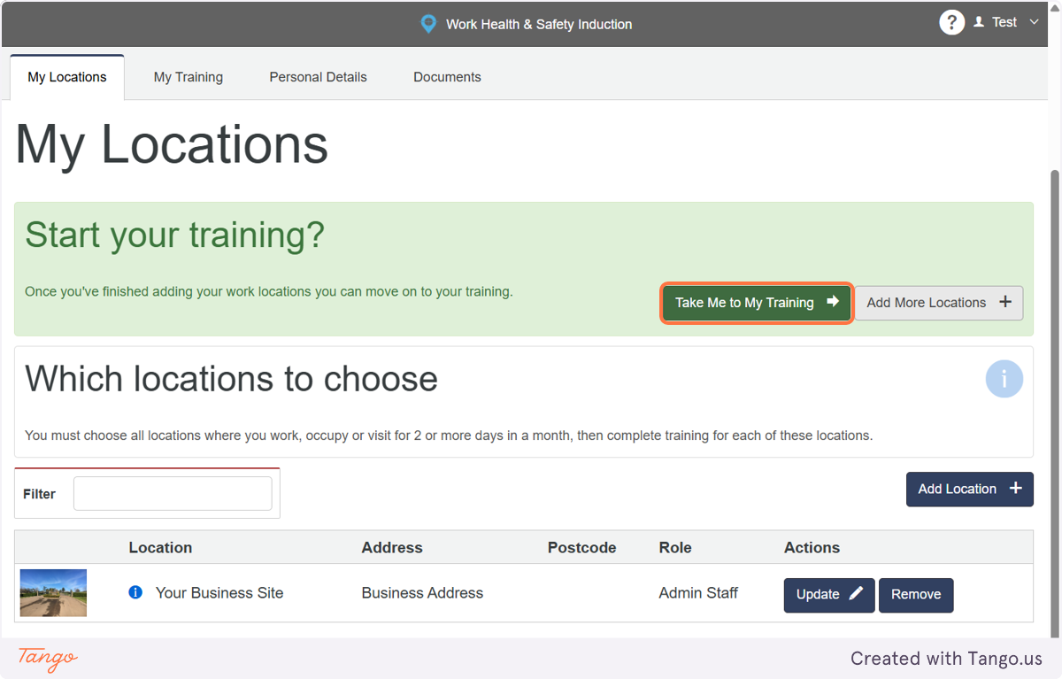 Starting your induction