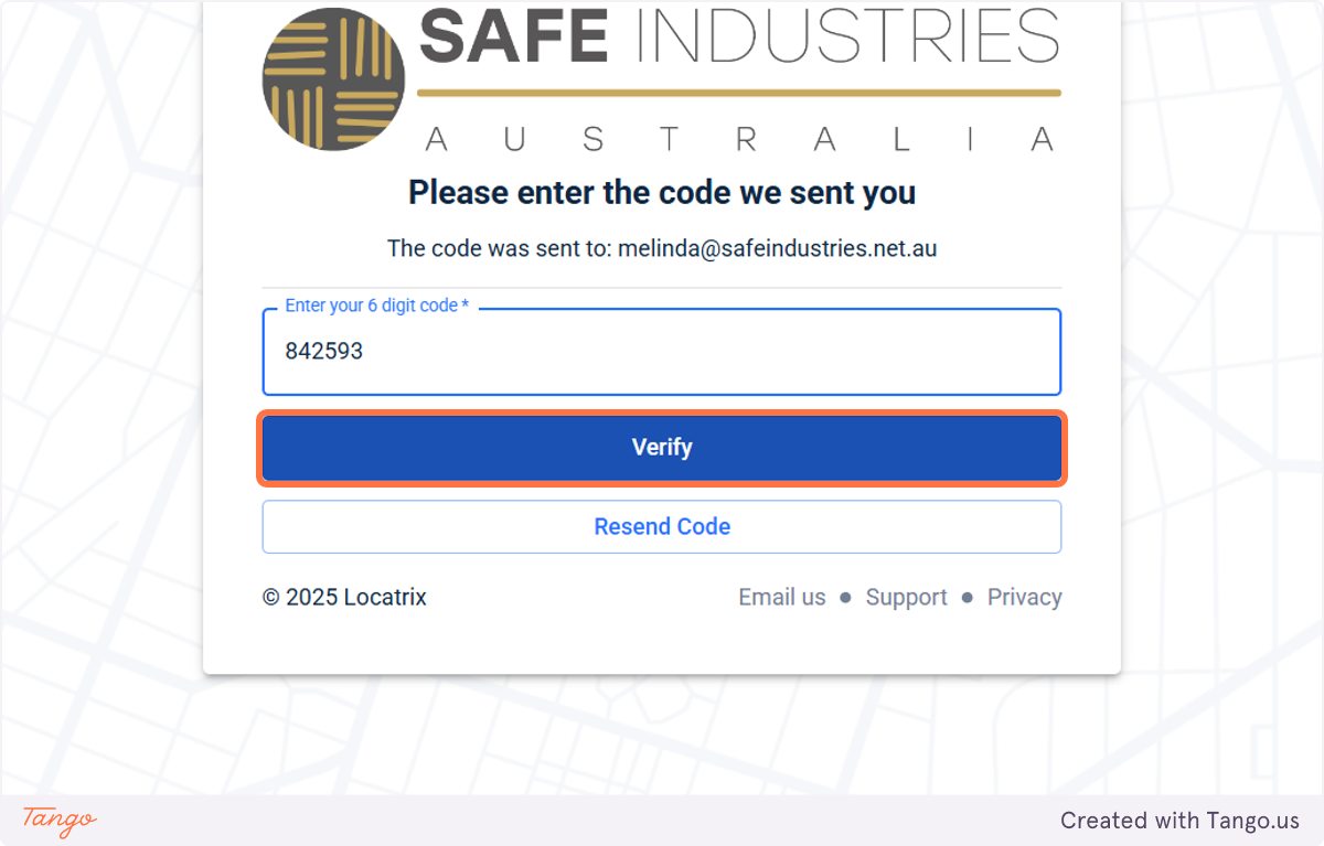 Click on verify