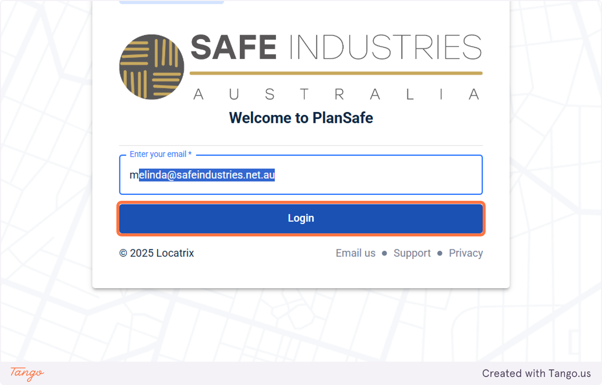 Click on Login