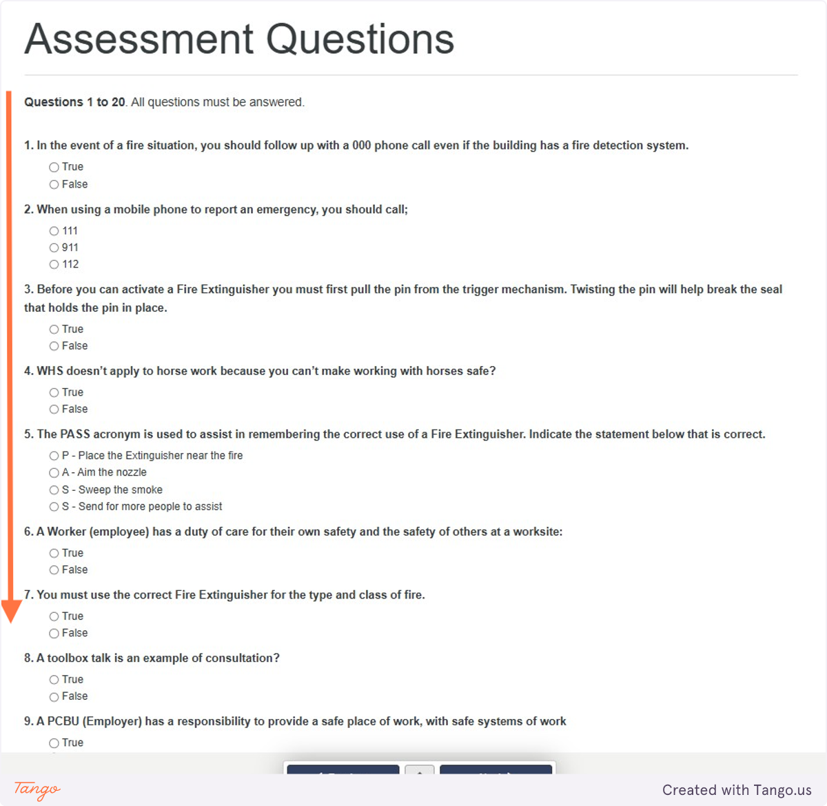 Assessment questions