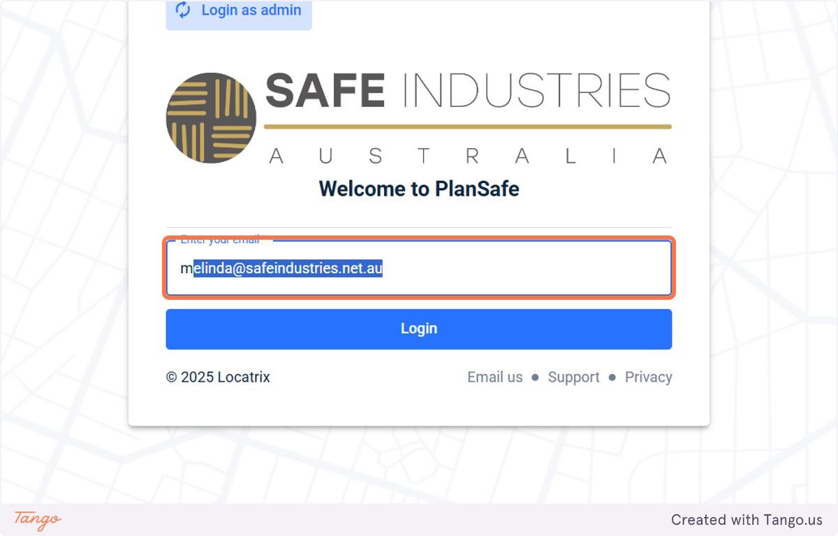 Registration/logging in