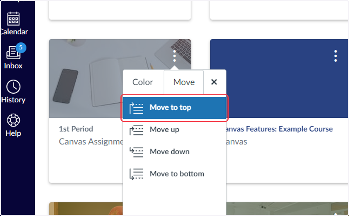 Select Move direction