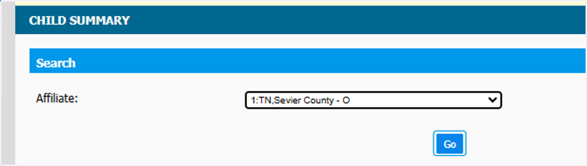 Select the program you wish to view from the dropdown and click Go. Go