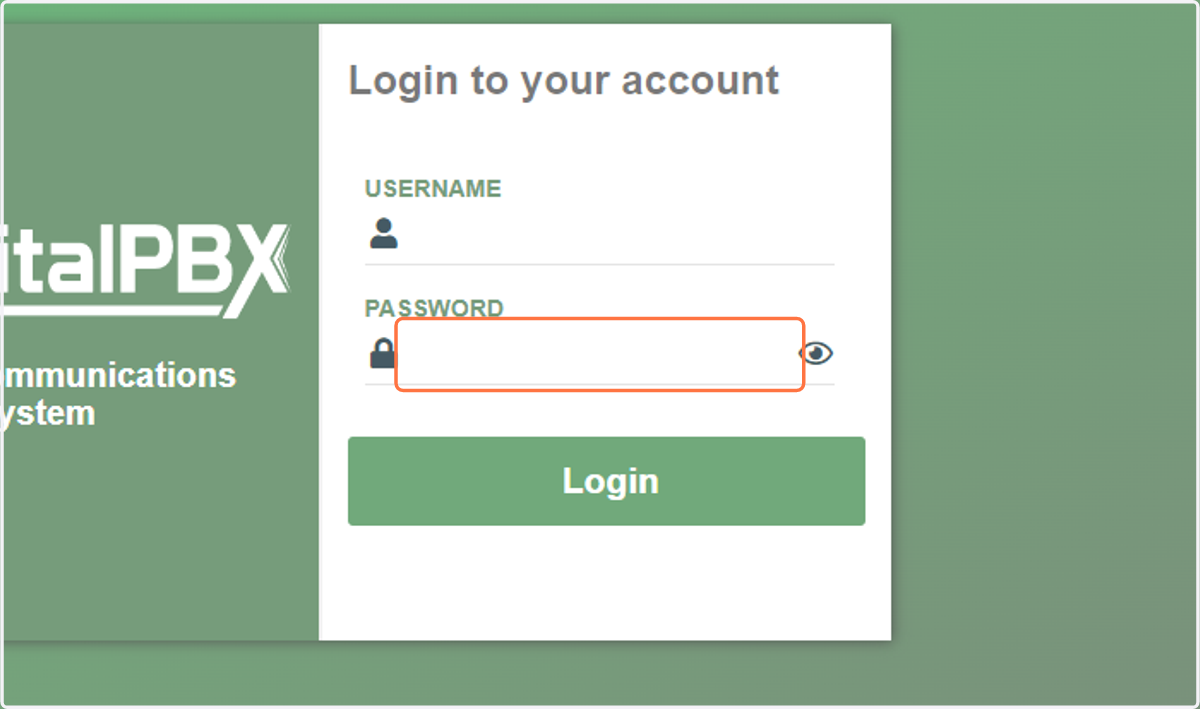 Type in your Password