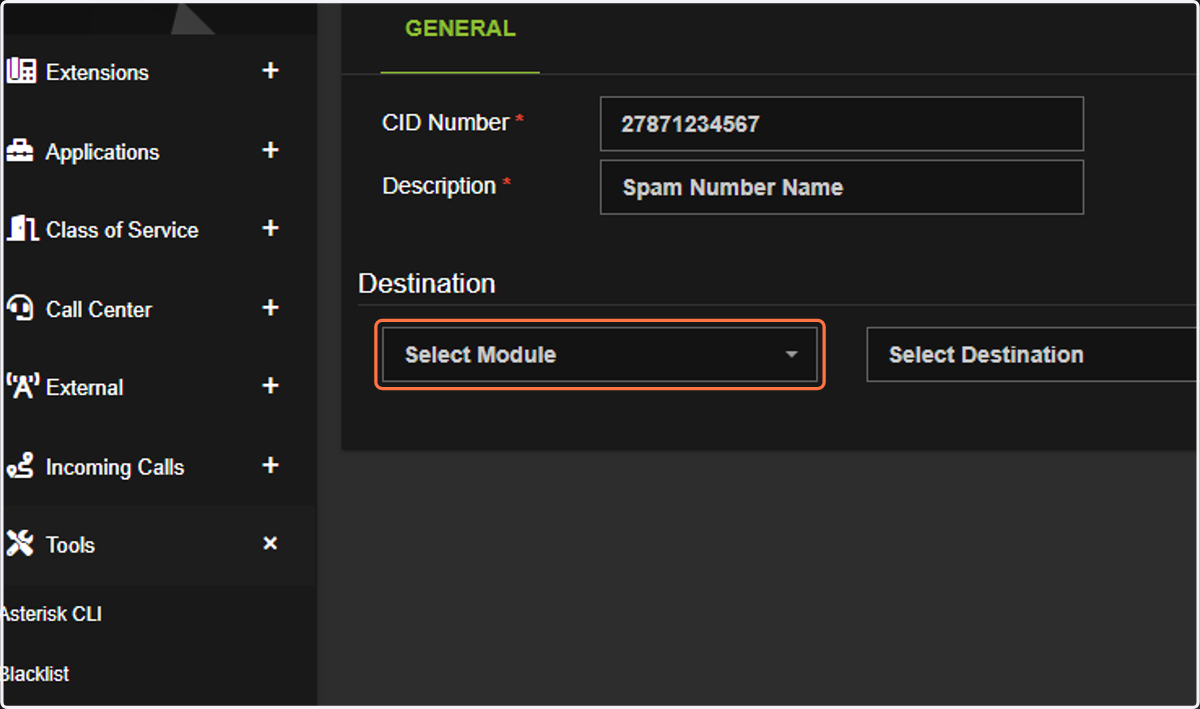 Click on Select Module