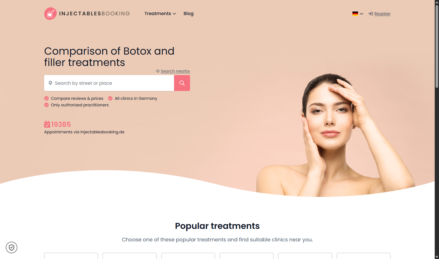 Go to the Injectablesbooking website. Ga naar de website Injectablesbooking