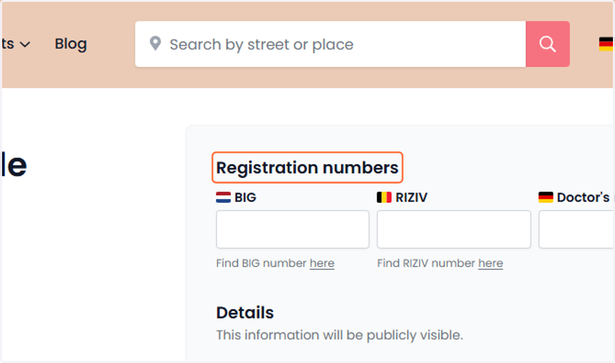 Registration numbers Registratienummers