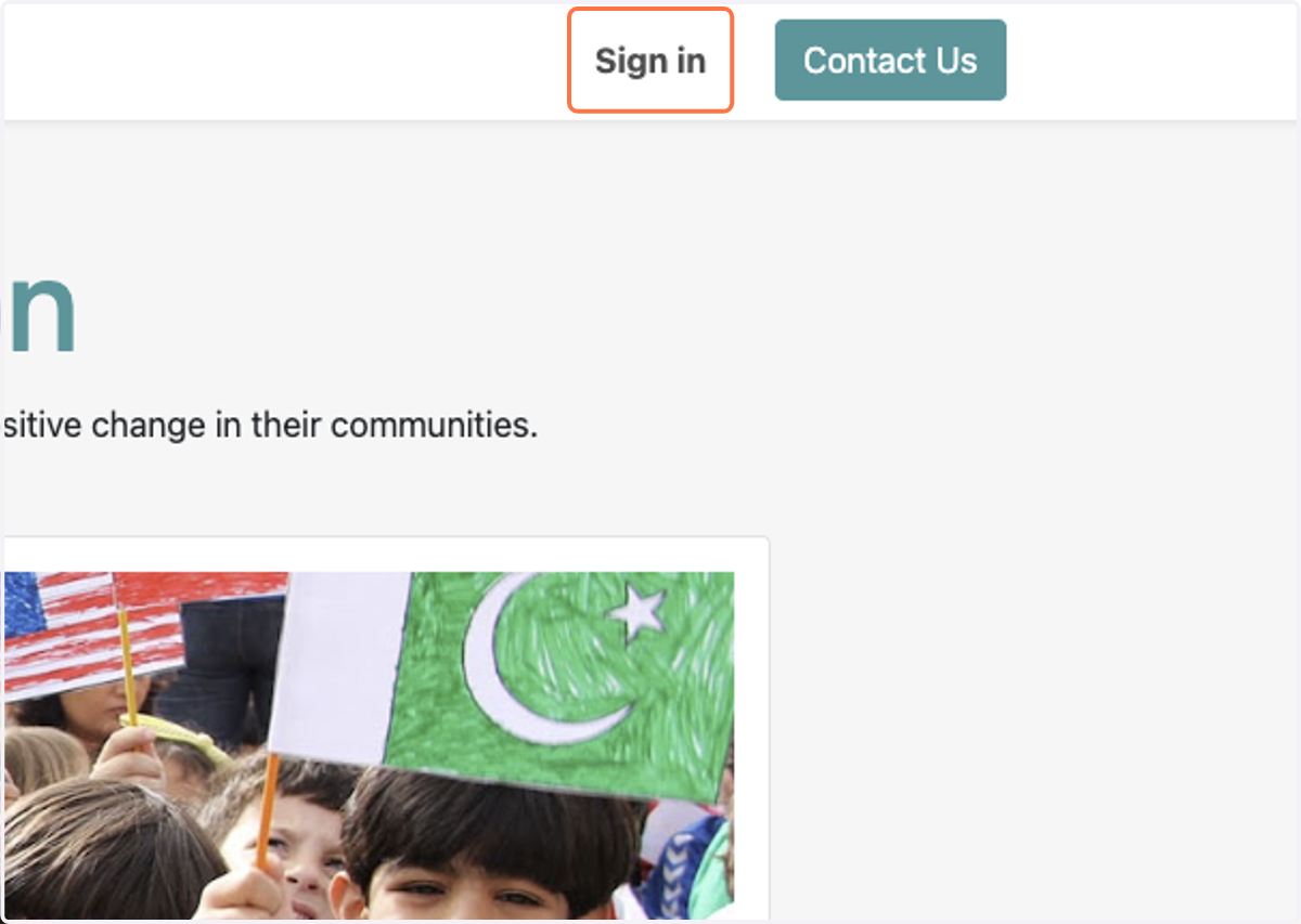 Click on Sign in