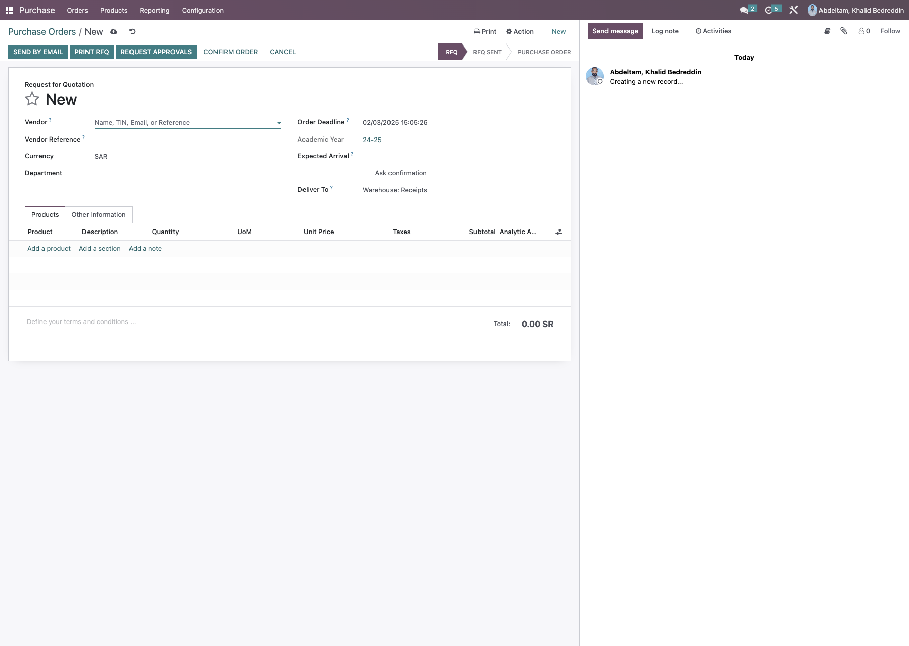 Click on Vendor?