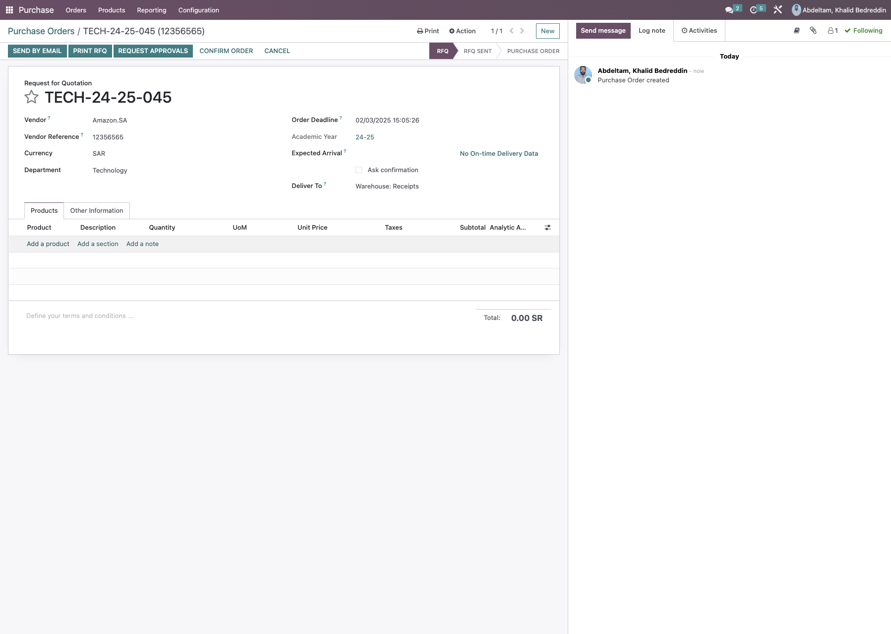 Click on Add a productAdd a sectionAdd a note