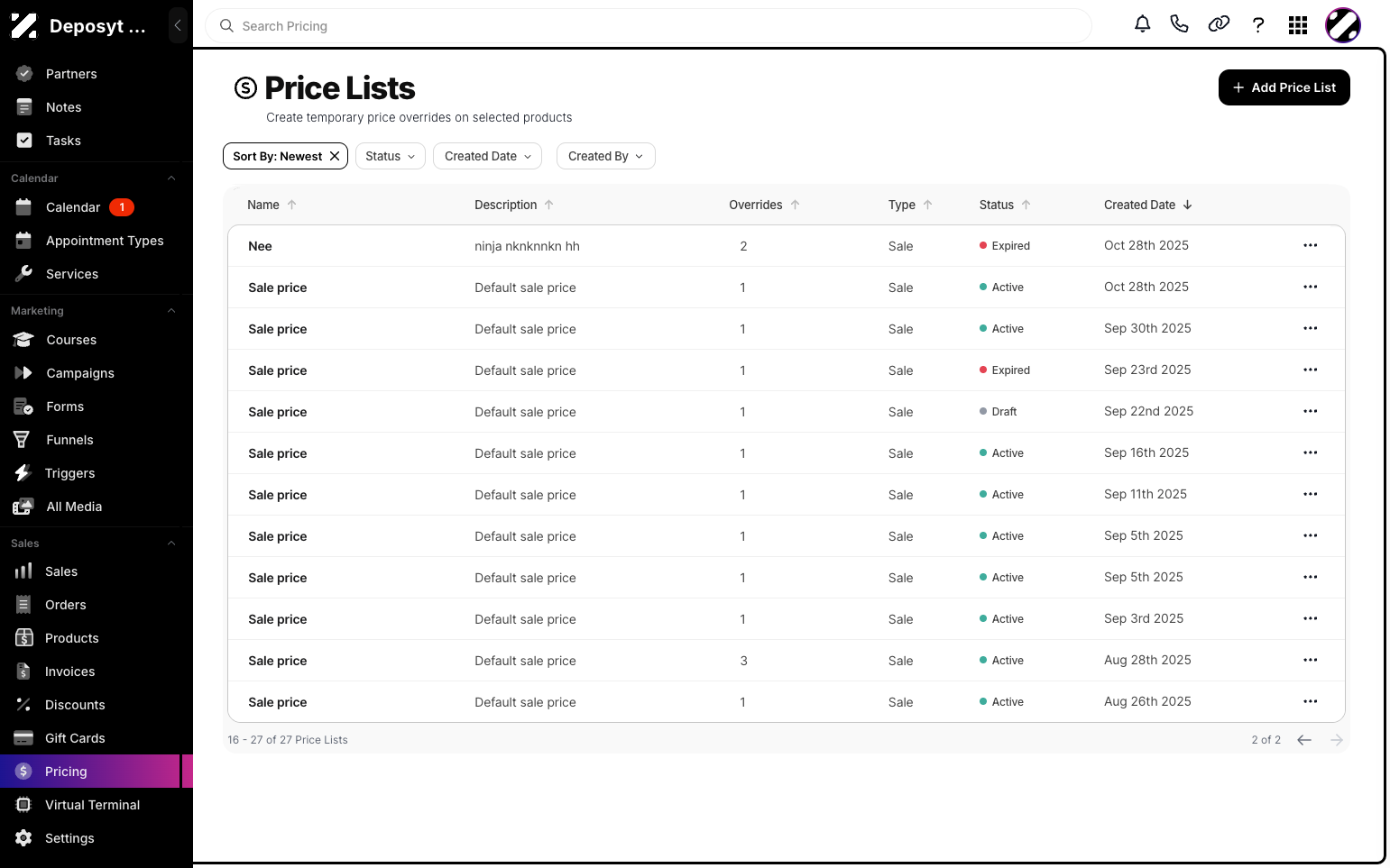Step 4: You will now see additional sale prices displayed.