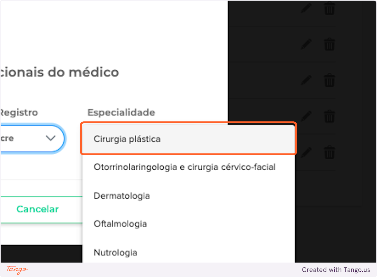 Selecione uma Especialidade Médica
