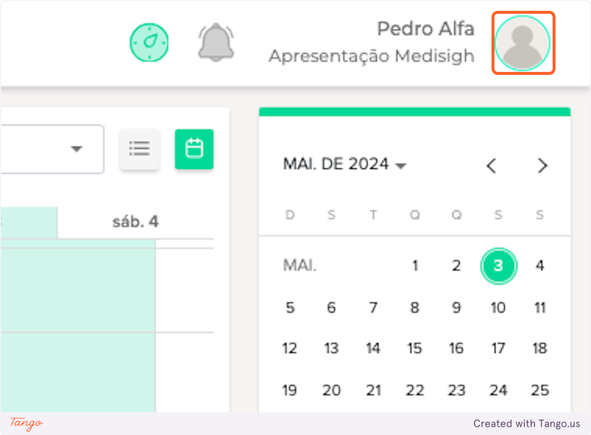 Clique na imagem de Perfil