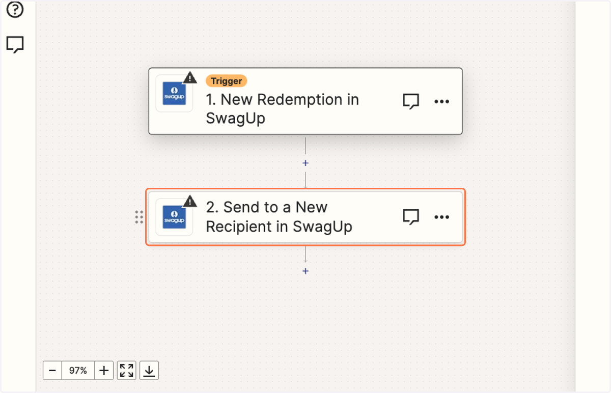 Click on Action step