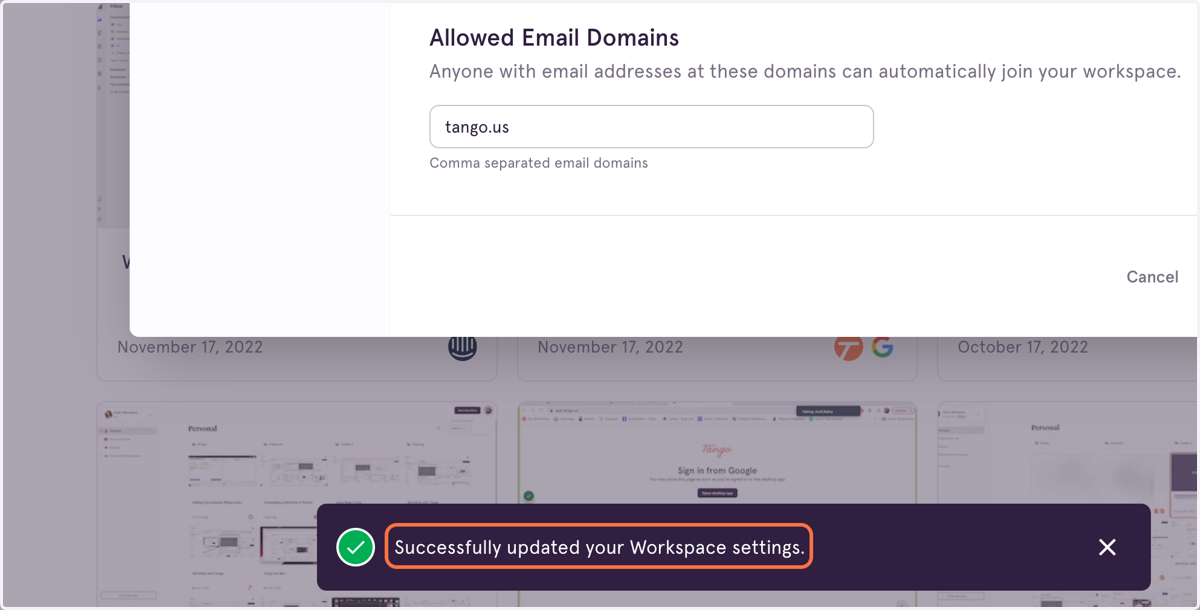 You will see a confirmation that your settings have been updated!