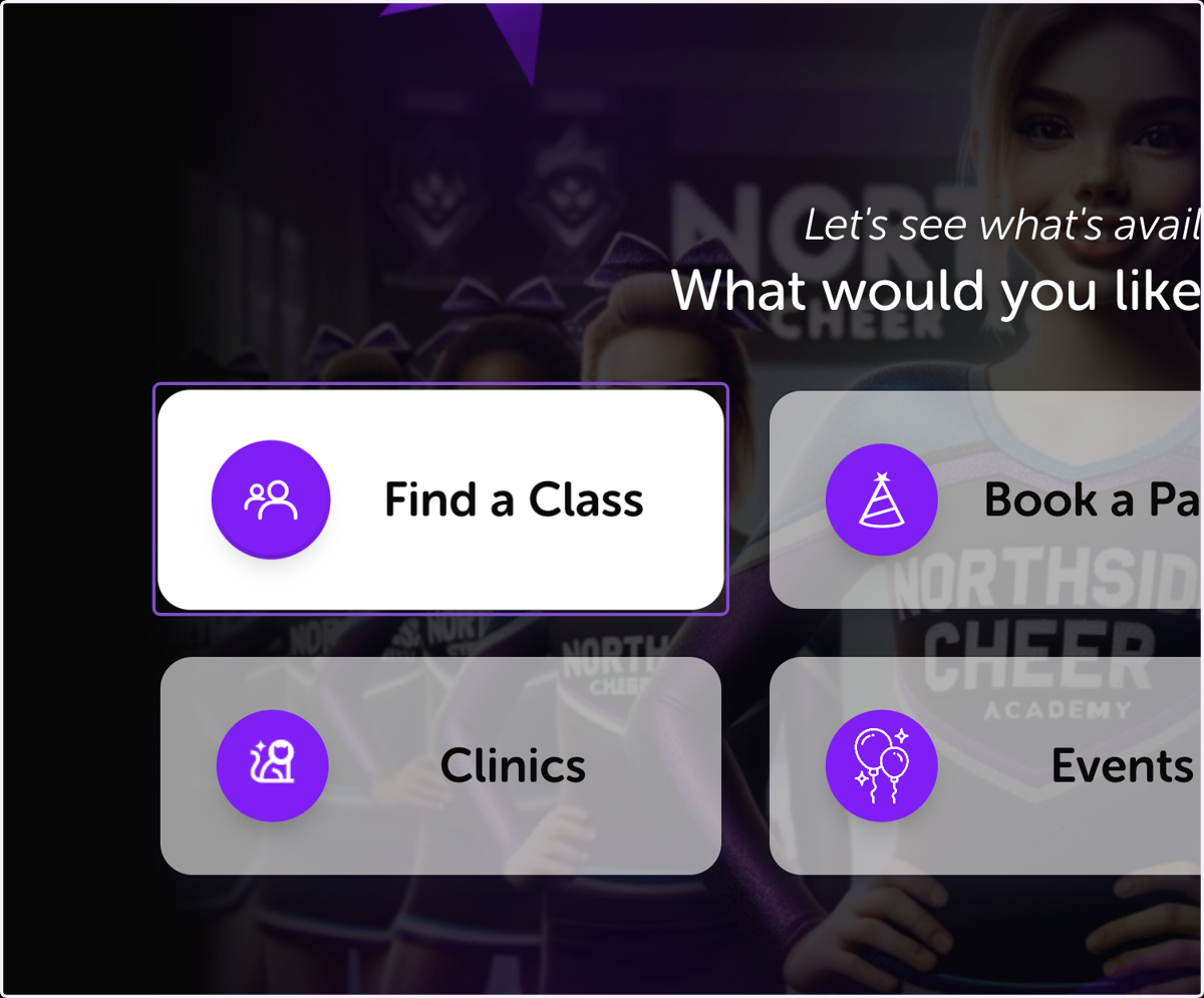 Click on Find a Class