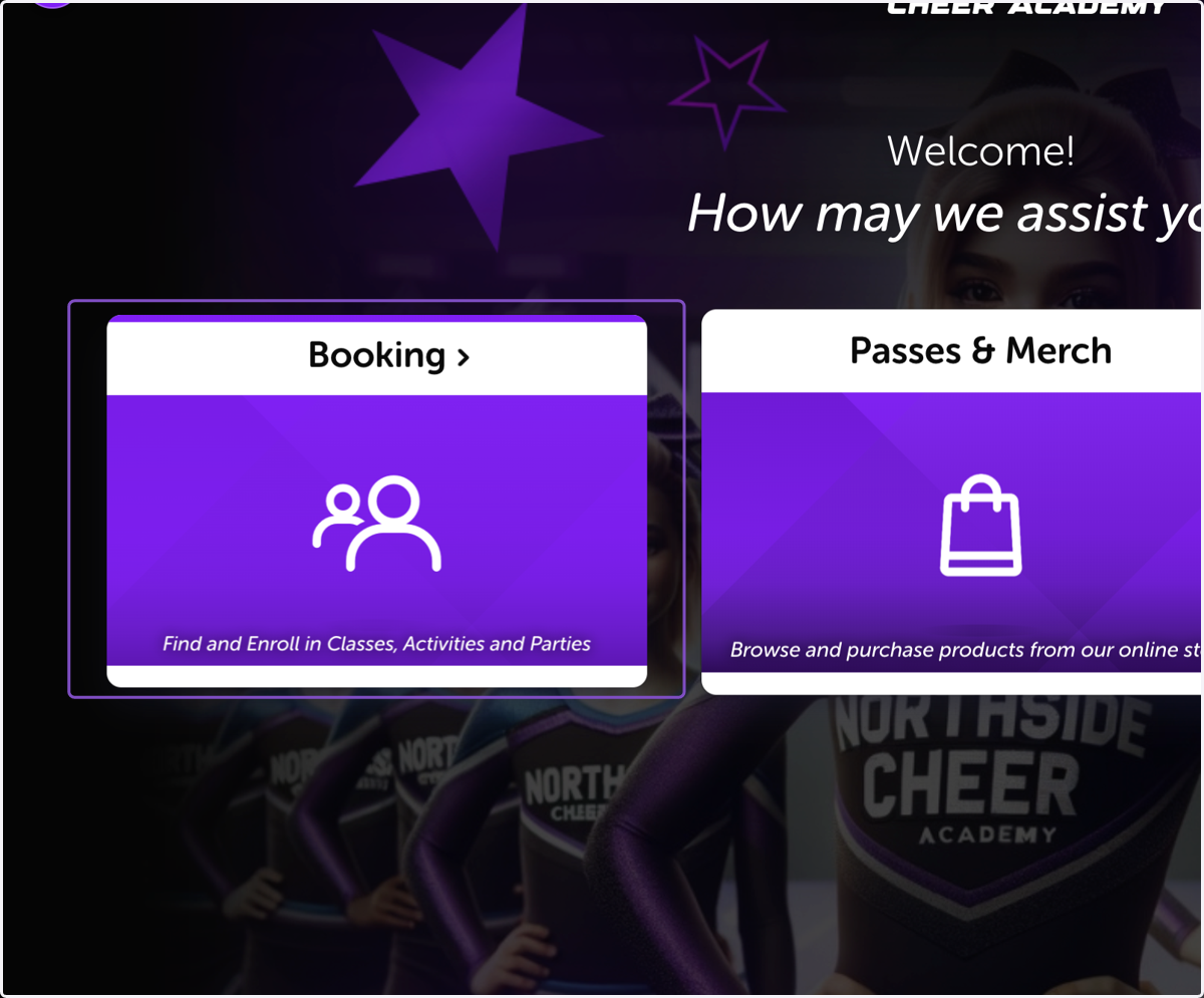 Click on Booking…