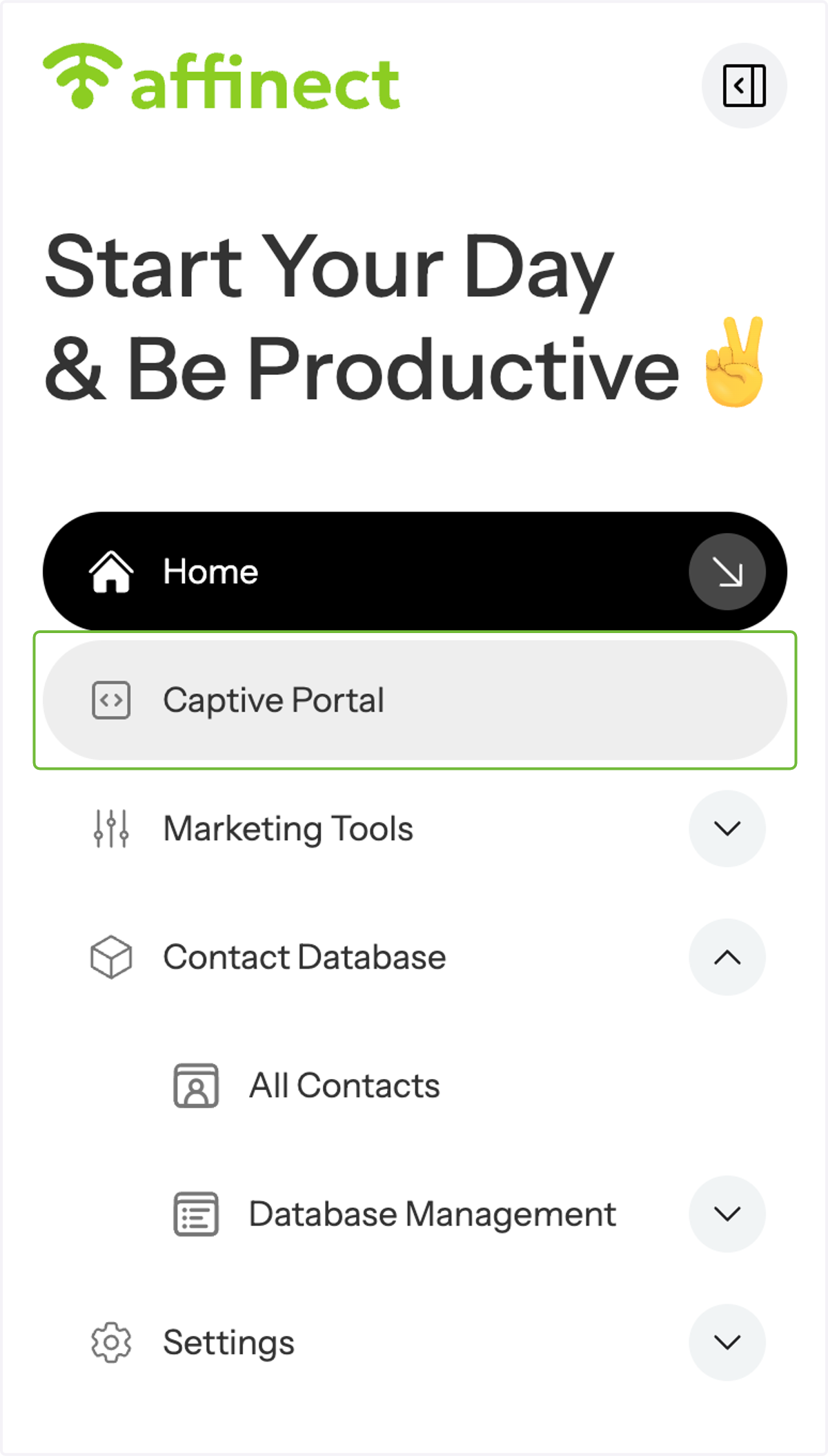 Click on Captive Portal on the left-hand side of the dashboard.