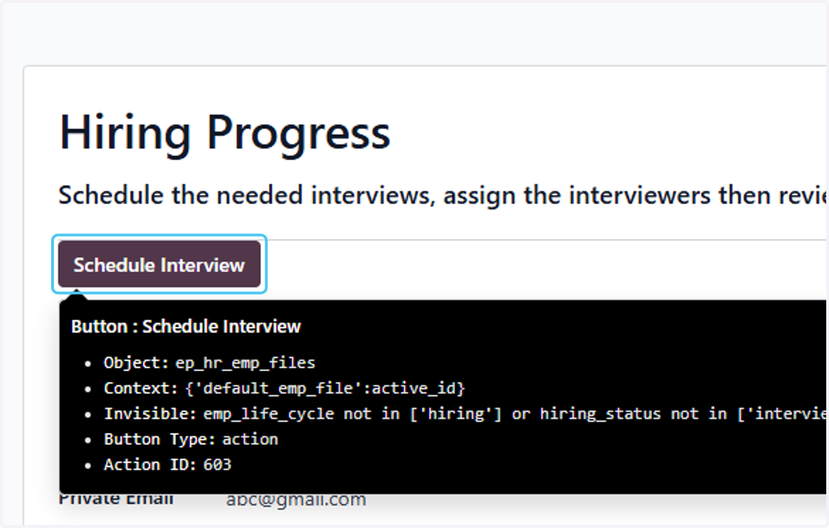 Click on Schedule Interview